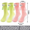 Hying 2 Pairs Funny Holding Hands Socks 3D Doll Magnetic