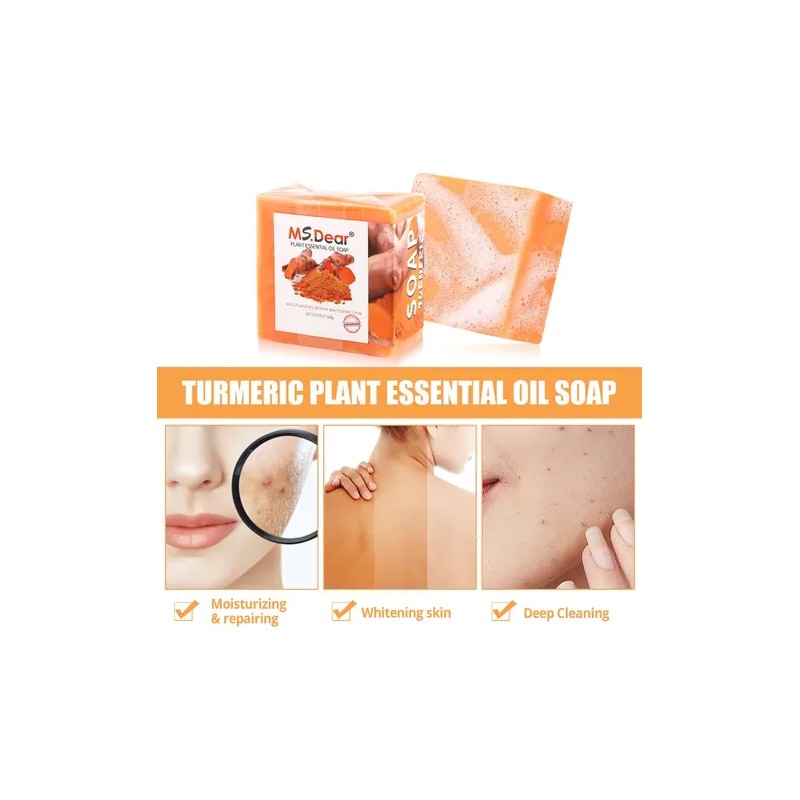 Jabón De Aceite Esencial Limpiador De Baño, 100 G, Turmeric
