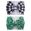 J&J Boutiques Black Plaid & Snowman - 7" Bow Headwrap