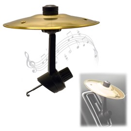 Car Cymbal Drum Accessories for Air Vent, 2 pcs Gold and Silver Drum Vehicle Accessories, Easy Installation, Funny Metal Musical Ornaments for Vent (Gold)