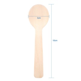 100pcs Mini Wooden Spoons 4 Inch Disposable Bamboo Small Teaspoons for Honey Jars Wedding Favors Flatware Cutlery Supplies