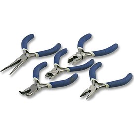 Pliers Set 5 Pieces Set Includes Round Nose Pliers Upper Cutter Flat Nose Pliers Diagonal Cutter Handle Type Dipped Sets with Pliers Tool