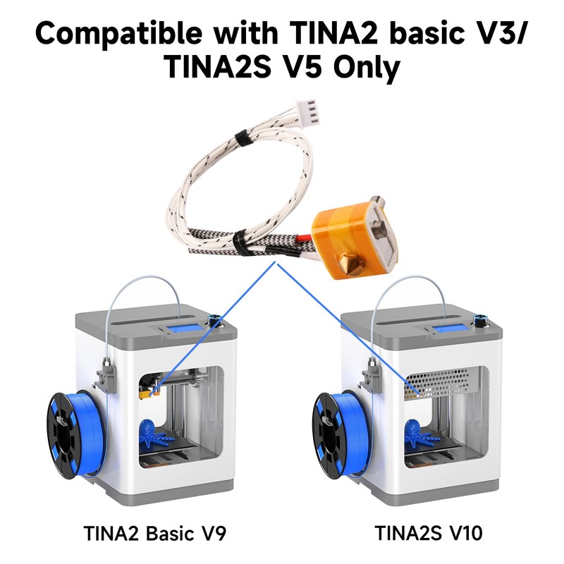 HEPHI3D Hotend Kit for TINA2 V3V5 Basic/Pro 3D Printers, not