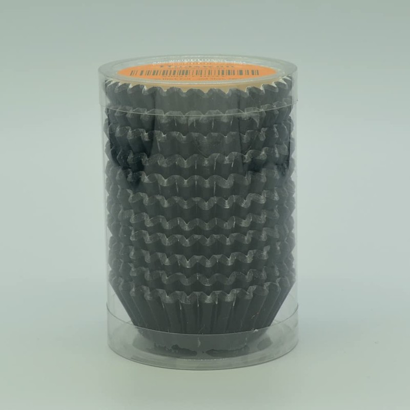 Huaswan Black Foil Cupcake Liners Mini Paper Baking Cups for