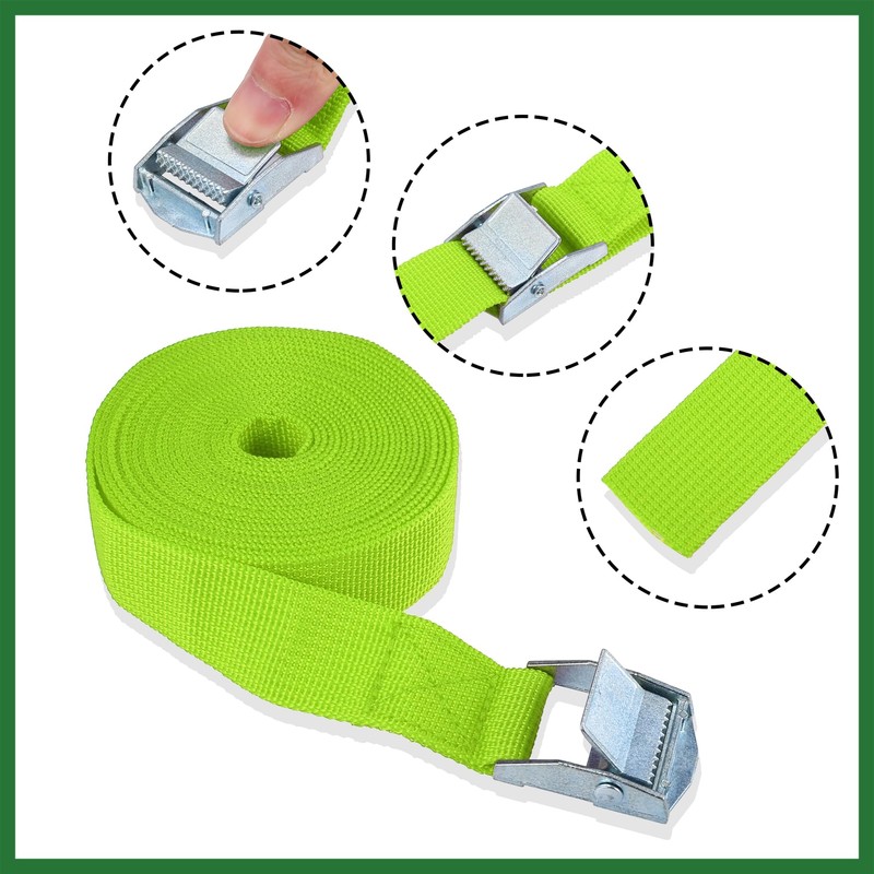 Motoforti 6pcs 1" x 12' Car Cargo Tie Down Straps