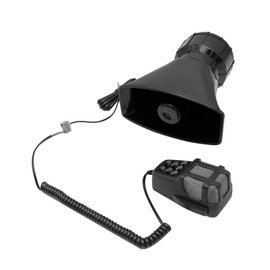 DUZFOREI 12V Horn Siren, Car Big Horn, 12V Big Horn Siren with 7 Tones, Equipped with Microphone PA Speaker System, Suitable for Cars, Boats, Trucks, and Lorries