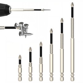 Eptchn MagFixer High-Magnetic Screwdriver Drill Bit Set, 2025 New k5 Impact Resistant Non Slip Bit, Anti Slip Screwdriver Bits for Dry Wall, Sheetrock (6pc)