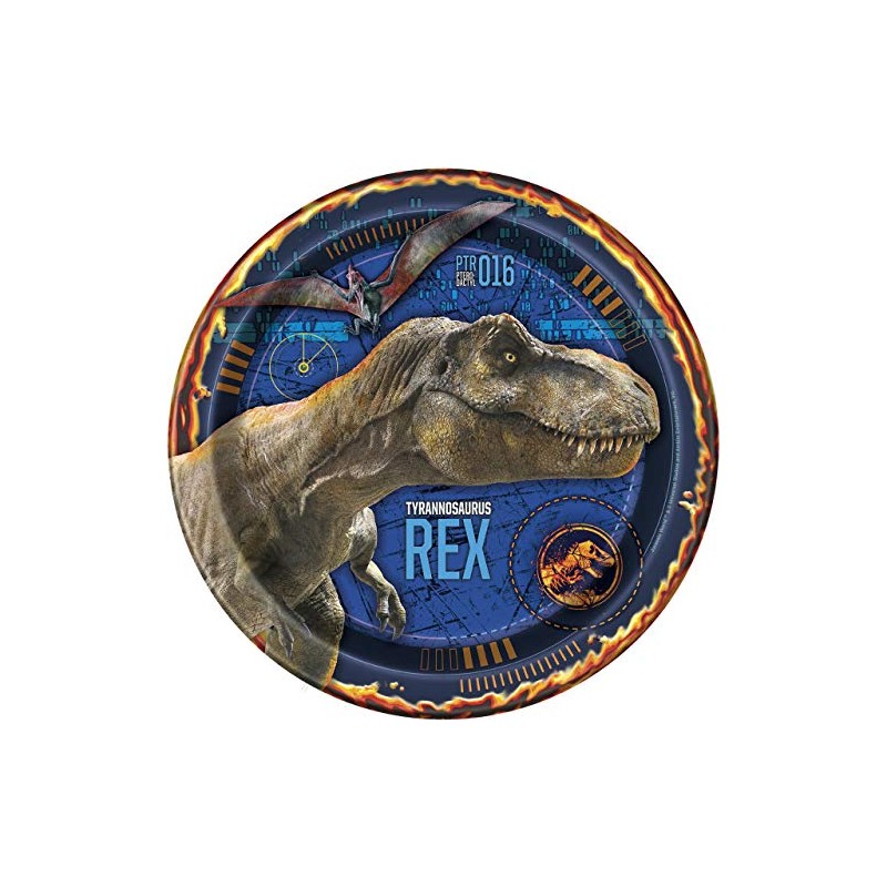 Unique Round Dinner Paper Plates - 9" | Jurassic World