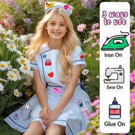 Minason Embroidered Iron-on Patches: 9Pcs Assorted Medical Box Smile Pills Blood EMT Nurse Sew on/Iron on Applique Repair Patch Accessories for Clothes Jeans Dress Backpacks, Mdeical, Bible01