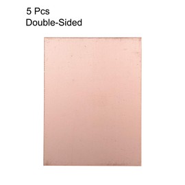 uxcell Double-Sided Copper Clad Laminate PCB Circuit Board, FR4 100x75mm 3.94x2.95 inch, 1.5mm Thickness DIY Prototyping PCB Board, Name Board, 5pcs