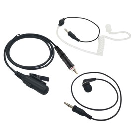 stdgove Two Way Radio Ear Set Headset Headphone Ear Piece Earpiece with Ptt Mic Compatible for Motorola clp 1010e 1080e clp1010e clp1080e Walkie Talkie(to 3.5mm Aux Audio Earbud)