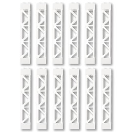 INIBUD Pillar Classic Block Parts Compatible Baseplate Roof Triangular White (12 pieces)