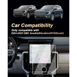 ECOZEN 2026 GMC Acadia Screen Protector - Matte For 2024-2026 GMC Acadia 15-Inch Navigation Screen - 9H Tempered Glass 2024-2026 Acadia(Elevation/AT4/Denali) Accessories Anti-Glare