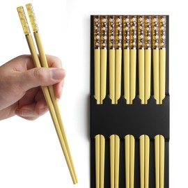 5 Pairs Chopsticks, Reusable Fiberglass Chopsticks, Multicolor Chopsticks Chinese Japanese Chop Sticks Dishwasher Safe Non-Slip Chopsticks Gift Set