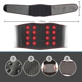 Back Warmer Waist Protection Kidney Warmer Winter Heat Belt Self-Heating Abdominal Heat Magnetic Field Therapy Kidney Protection Waist Belt Back Support Kidney Belt Heat Protection Belly Belt with