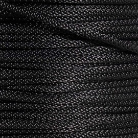 West Coast Paracord Nylon Braided Galvanized Wire Cable – Reinforced Flagpole Rope – (Black, 3/16 Inch - 100 Feet)