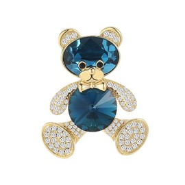 EMEGCY - Broche de animales para mujer, con diamantes de imitación, chapado en oro de 18 quilates, joyería de moda, regalo para mamá, esposa, Cobre, Base
