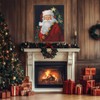 Christmas Canvas Wall Art Vibrant Santa Claus Pictures Print Festive