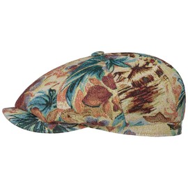 Stetson Hatteras Hawaii Jacquard Flat Cap Summer Men Women Made in Ecuador, Colourful, XL