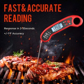 Meat Thermometer Digital, Instant Read Meat ThermometerI for Grill and Cooking, Waterproof Food Thermometer for Kitchen and Outside, BBQ, Turkey, Candy, Liquids, Beef