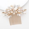 Hair Ornament, Pearl Pin, Hair Clips, 3-piece Set (Gold)