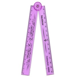 Liquidraw 30cm Folding Ruler Foldable Ruler School Stationery (Pink)