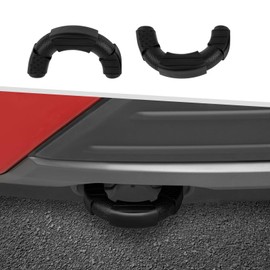 Jimen for F150 Tow Hook Cover, 2PCS Front Trailer Hitch Cover Fit for Ford F150 2009-2025 (Black)