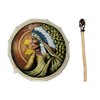 30 cm Large Shaman Drum Bison Indian Painted Frame Drum