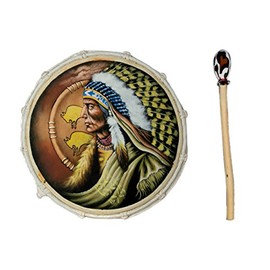 30 cm Large Shaman Drum Bison Indian Painted Frame Drum Bodhran Drum