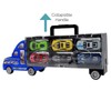 ECCRIS Friction Powered Transport Carrier Truck Toy Car with 6