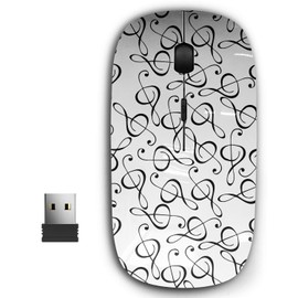 KAWAMOUSE 2.4G Ergonomic Portable USB Wireless Mouse for PC, Laptop, Computer, Notebook with Nano Receiver (Treble Clef)