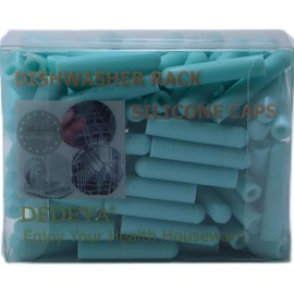 DEDEYA Universal Size Silicone Dishwasher Prong Rack Caps,Dishwasher Rack Repair (Cyan)