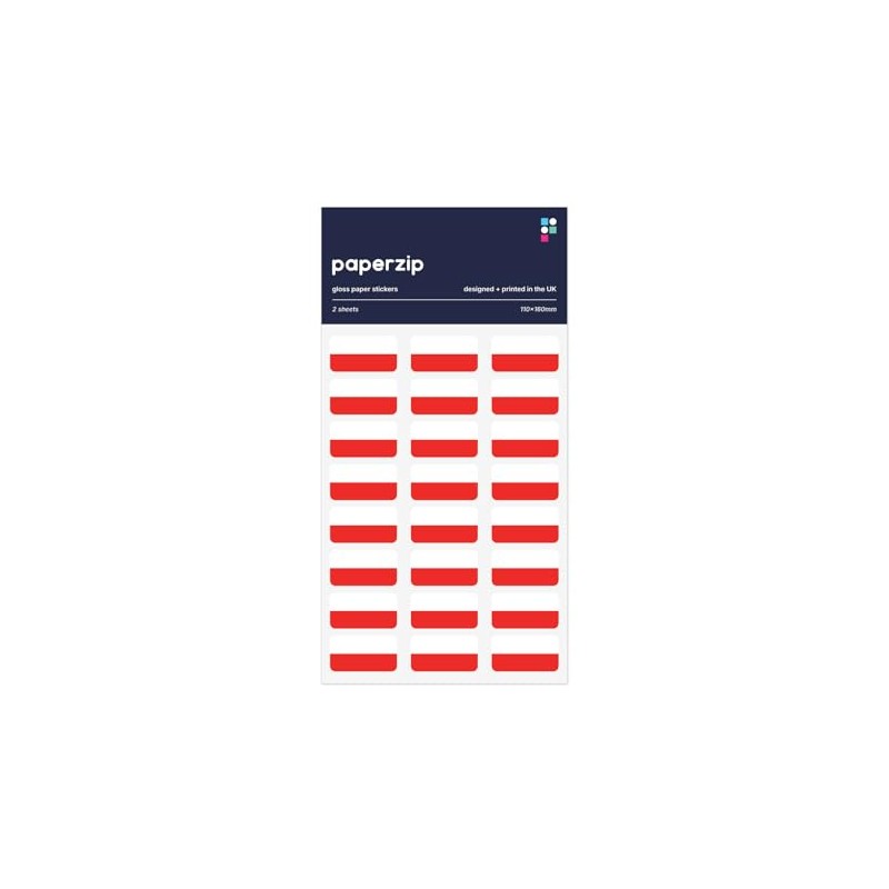 PAPERZIP - Poland Flags (Flaga Polski) – 48 Stickers for
