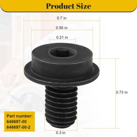 648697-00 648697-00-2 Blade Bolt, Circular Saw Replacement for DeWalt Blade Bolt DC390K DC310K DC390B DCS372B DCS372KA DCS373B DCS373L2 DCS373P2 DCS373M2 Reverse Threaded (1 Pack)