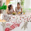 ANRO Oilcloth Tablecloth Christmas Tablecloth Washable Oilcloth Christmas Tablecloth Christmas