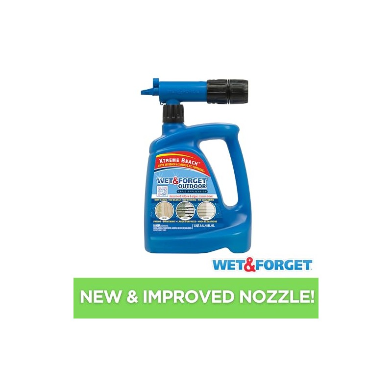 Wet & Forget Outdoor Stain Remover Multi-Surface Cleaner, Xtreme Reach