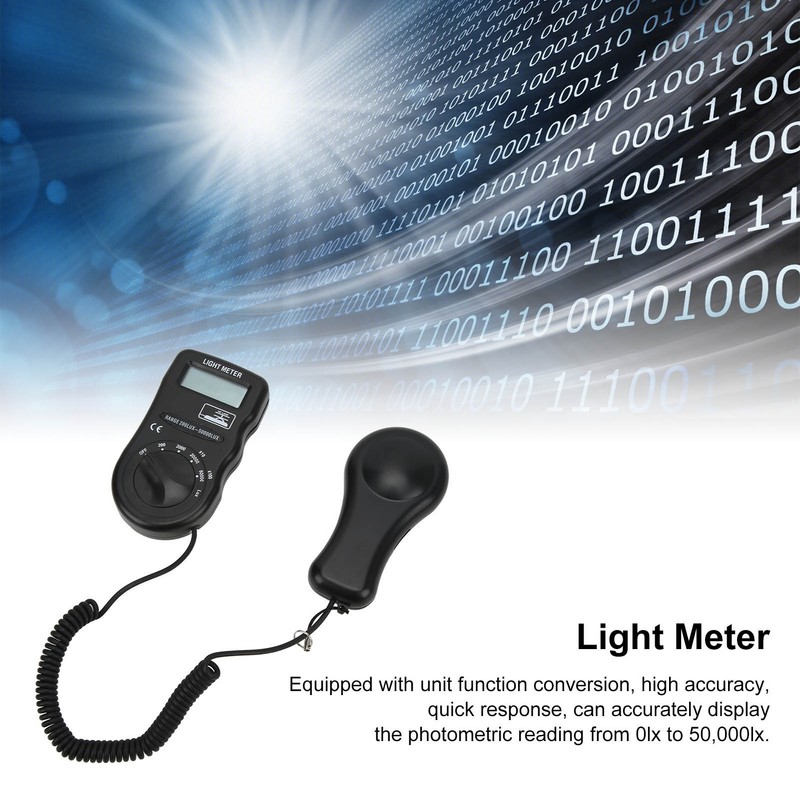 DT‑1300 Light Meter Digital Illuminance Meter with LCD Screen Portable