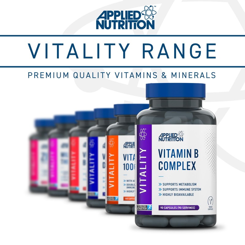 Applied Nutrition Vitamin B Complex Multivitamin - High Potency B12,