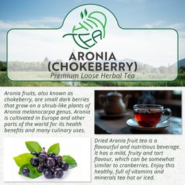 Aronia Berry Loose Herbal Tea – Premium Natural Dried Chokeberry for Fruity Infusion (100g)