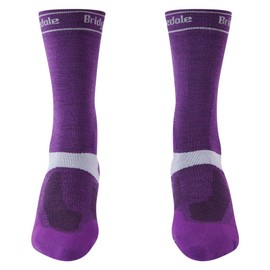 Bridgedale MTB Mid-Season Weight T2 Merino Sport Ladies Boot Length Mountain Bike Socks - Purple, Large