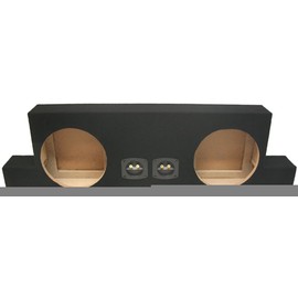 Compatible with Chevy Colorado or GMC Canyon Crew Cab Truck 2004-2012 Dual 10" Subwoofer Sub Box Speaker Enclosure