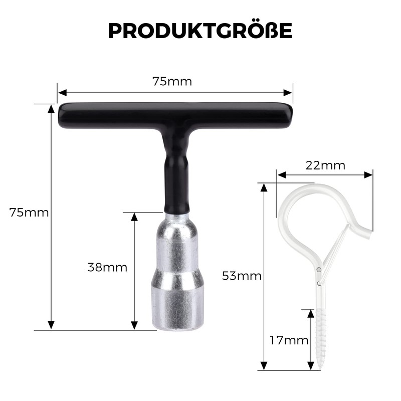 MOGADEE® Screw Hooks White, Hooks for Screwing 20 Pieces Ceiling