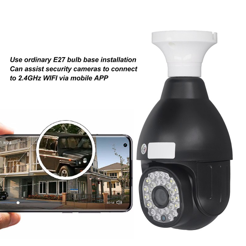 2MP HD E27 Bulb Camera Wireless WIFI 1920x1080 Night Vision