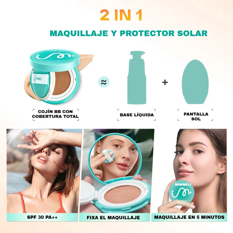 MINIMELI - Base De Maquillaje Alta Cobertura Bb Cream Spf30