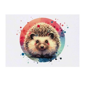 Azeeda 'Bunter Igel' Temporäres Tattoo - Hautfreundlicher & Ungiftiger Abziehbild · Wasserfest (TO00073903)