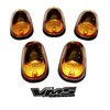 VMS Racing 5pc Amber Cab Roof Top Marker Lights Covers