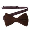 HOULIFE Men's Pre-tied Bowties Velvet Solid Color Adjustable Bow Tie