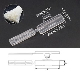 Pack of 50 Cable Labels Detection Box with 50 Cable Ties, Waterproof Cable Marking, Transparent Cable Ties Tag Box, for Labelling and Classification of All Cable Types