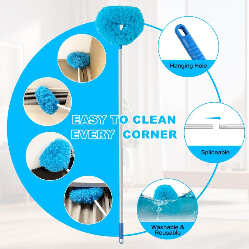 Ceiling Fan Cleaner Duster Reusable Microfiber Ceiling Fan Blade Cleaner