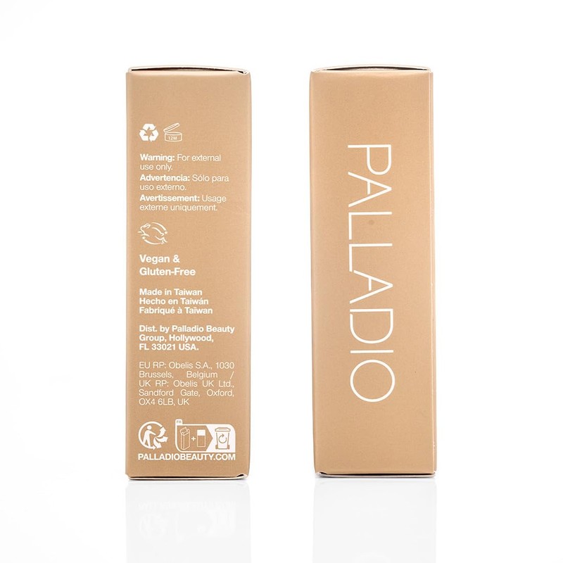 Palladio Skin Tint Foundation con Ácido Hialurónico, Niacinamida y Aloe,